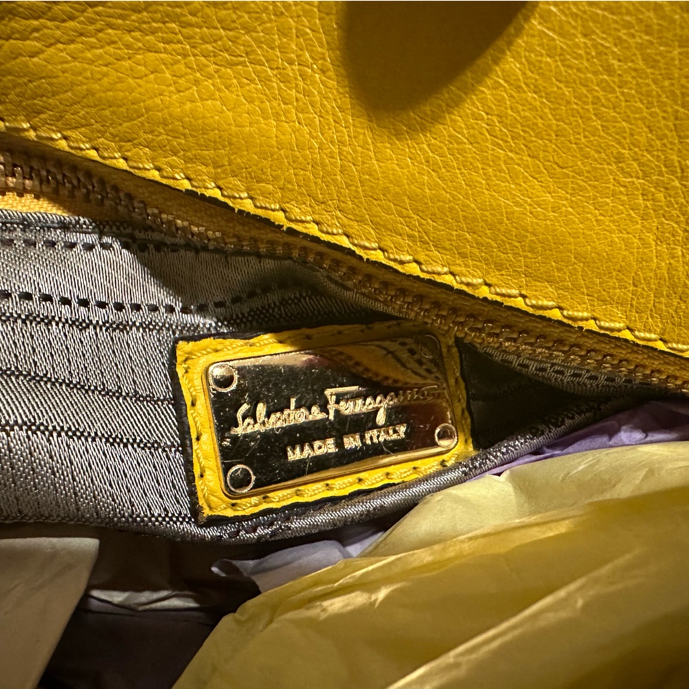 Salvatore Ferragamo Yellow Leather Women's Bag
